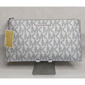 Michael Kors Jet Set Large Wristlet Pouch - Silver